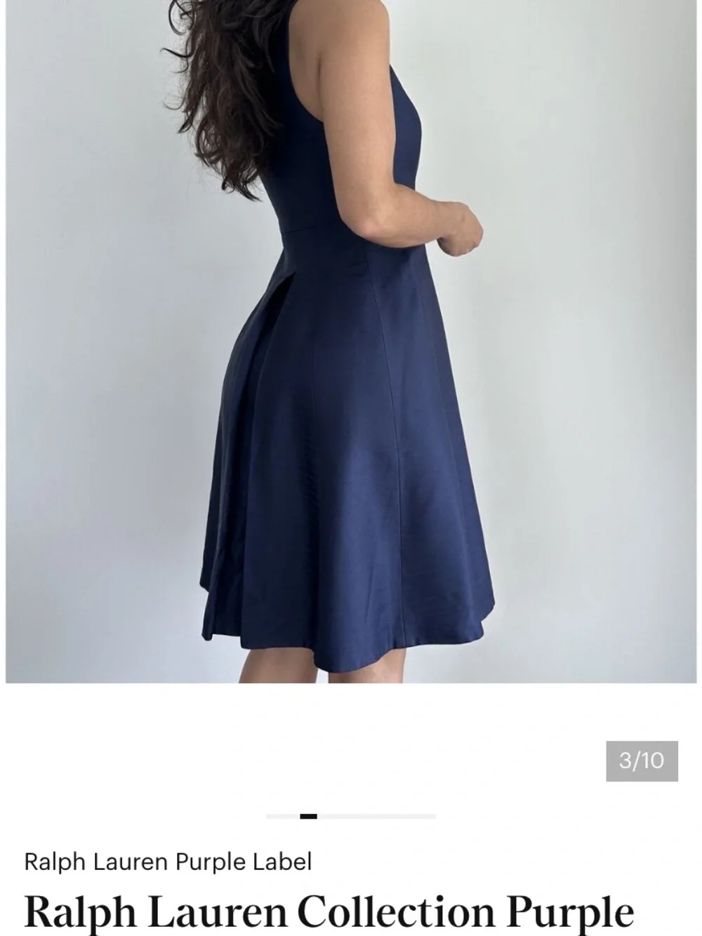 ISO - RALPH LAUREN PURPLE COLLECTION NAVY BLUE DRESS SIZE 2.